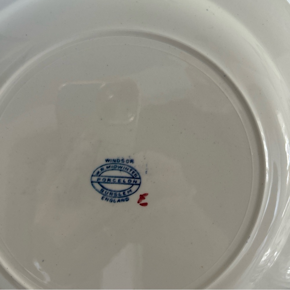 WR Midwinter Burslem Plates 10" Vintage English Porcelain- set of 6 plates - Picture 4 of 9